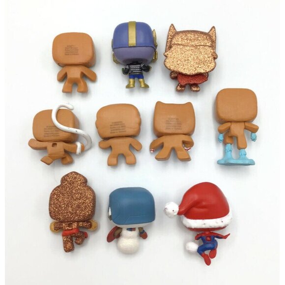 10 Funko Pop Marvel Advent Calendar Figures Glitter Captain Marvel America Witch - Picture 2 of 6